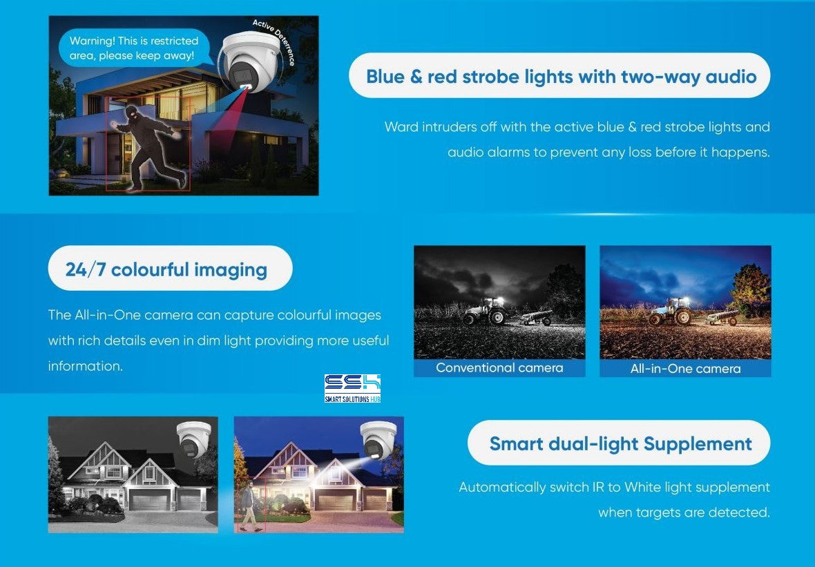 Hikvision Hilook IPC-T269H-MU/SL All-in-One Camera with Active Colour Deterrence