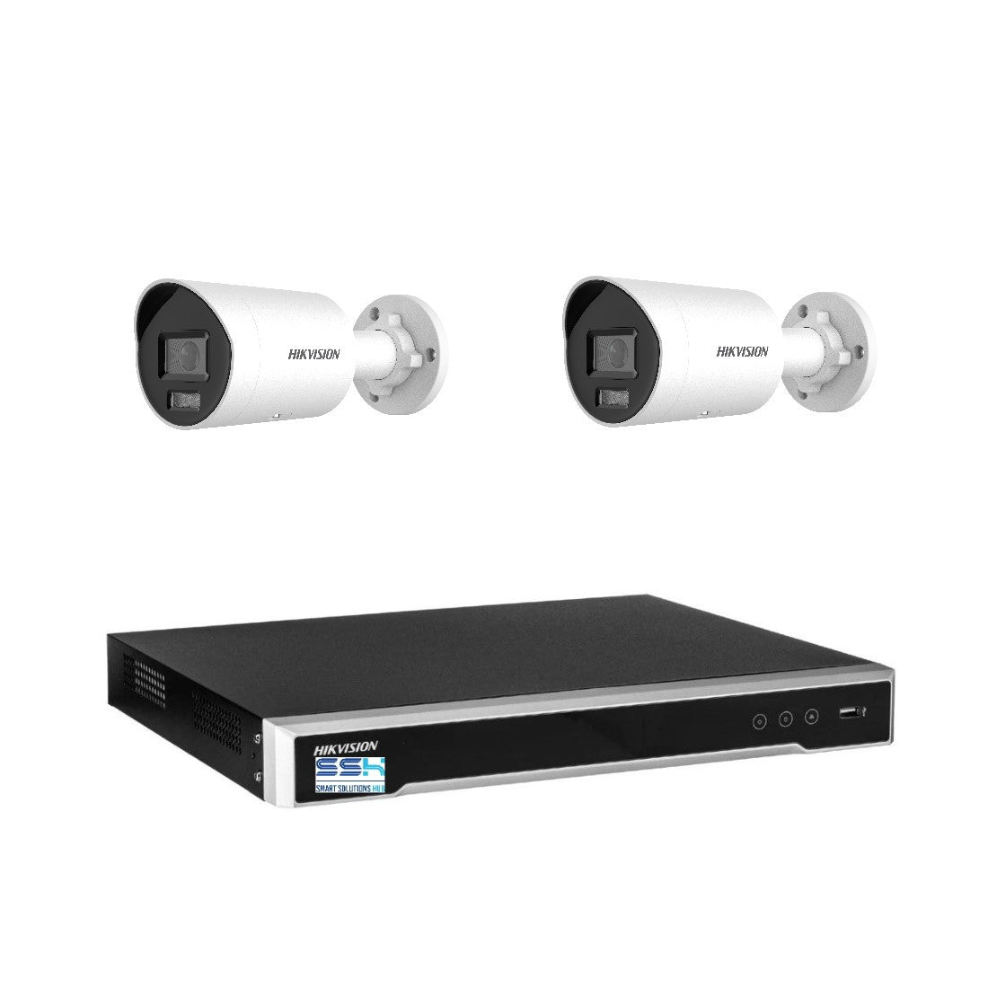 Hikvision 8MP 4K Acusense 4CH CCTV kit 2 Mini Bullet Camera+4CH NVR