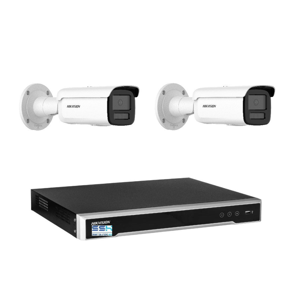 Hikvision 8MP 4K AcuSense 4CH CCTV kit 2 Network Bullet Camera+4CH NVR