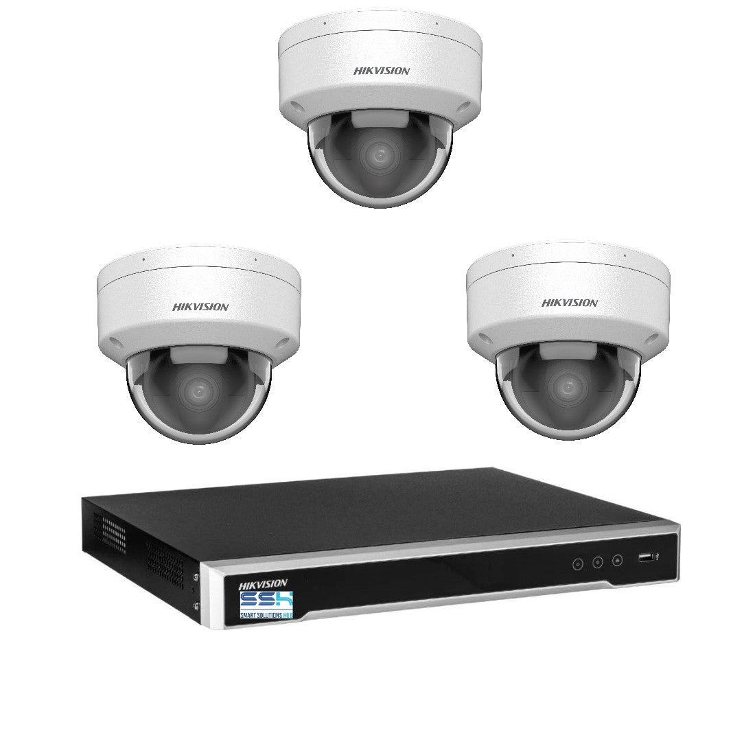 Hikvision 6MP AcuSense 4CH CCTV kit 3 Network Dome Camera+4CH NVR
