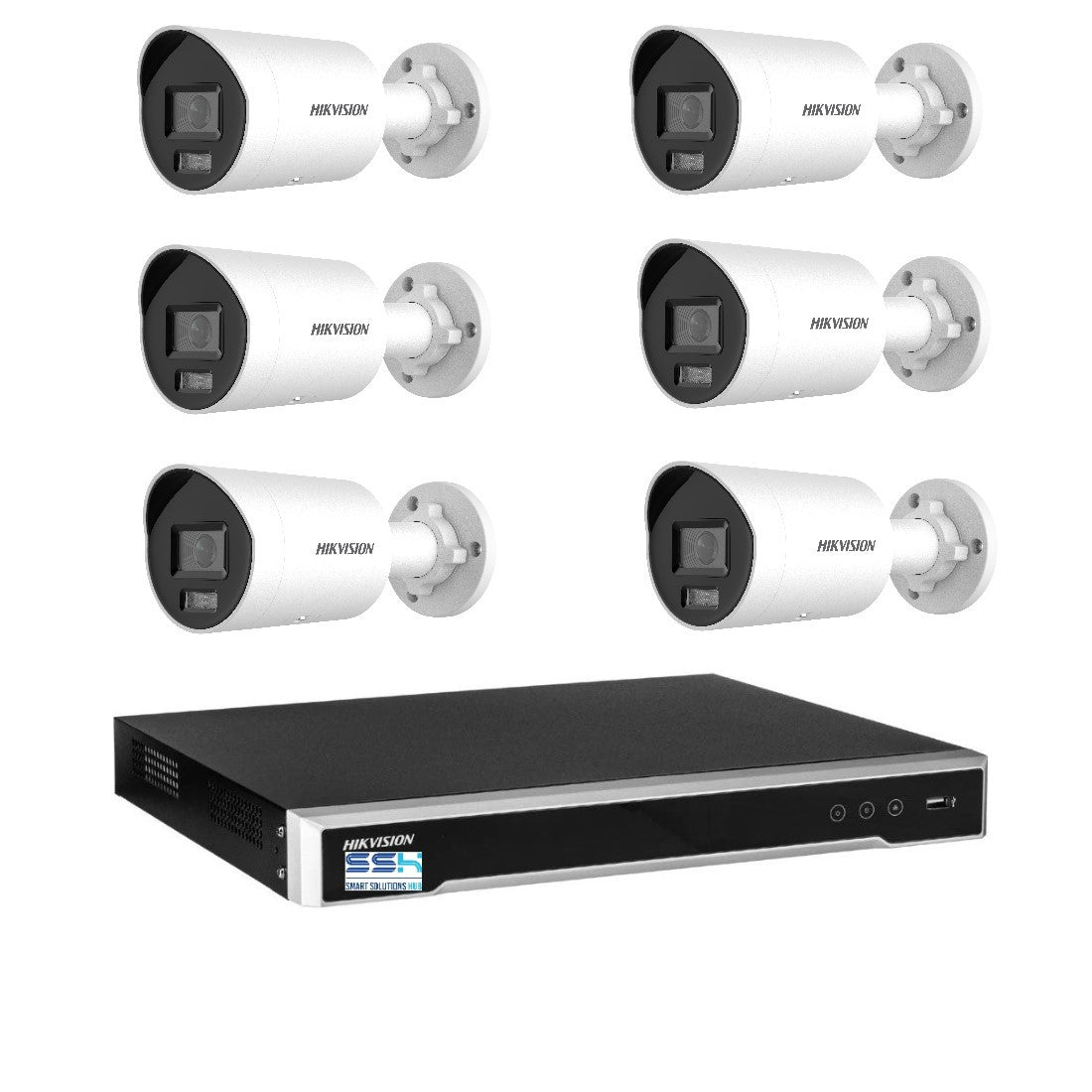 Hikvision 6MP Acusense 8CH CCTV kit 6 Mini Bullet Camera+8CH NVR