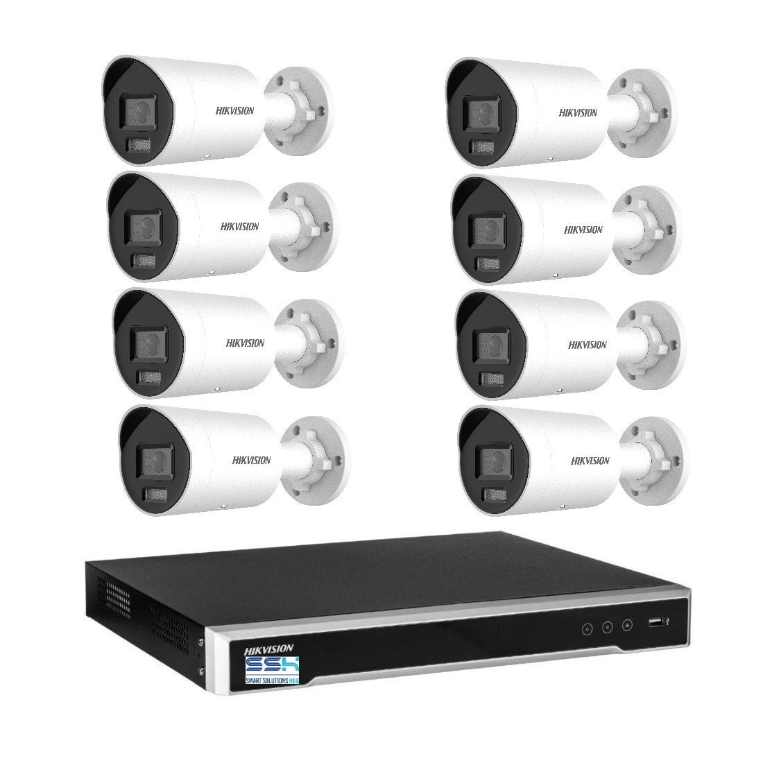 Hikvision 8MP 4K Acusense 16CH CCTV kit 8 Mini Bullet Camera+16CH NVR