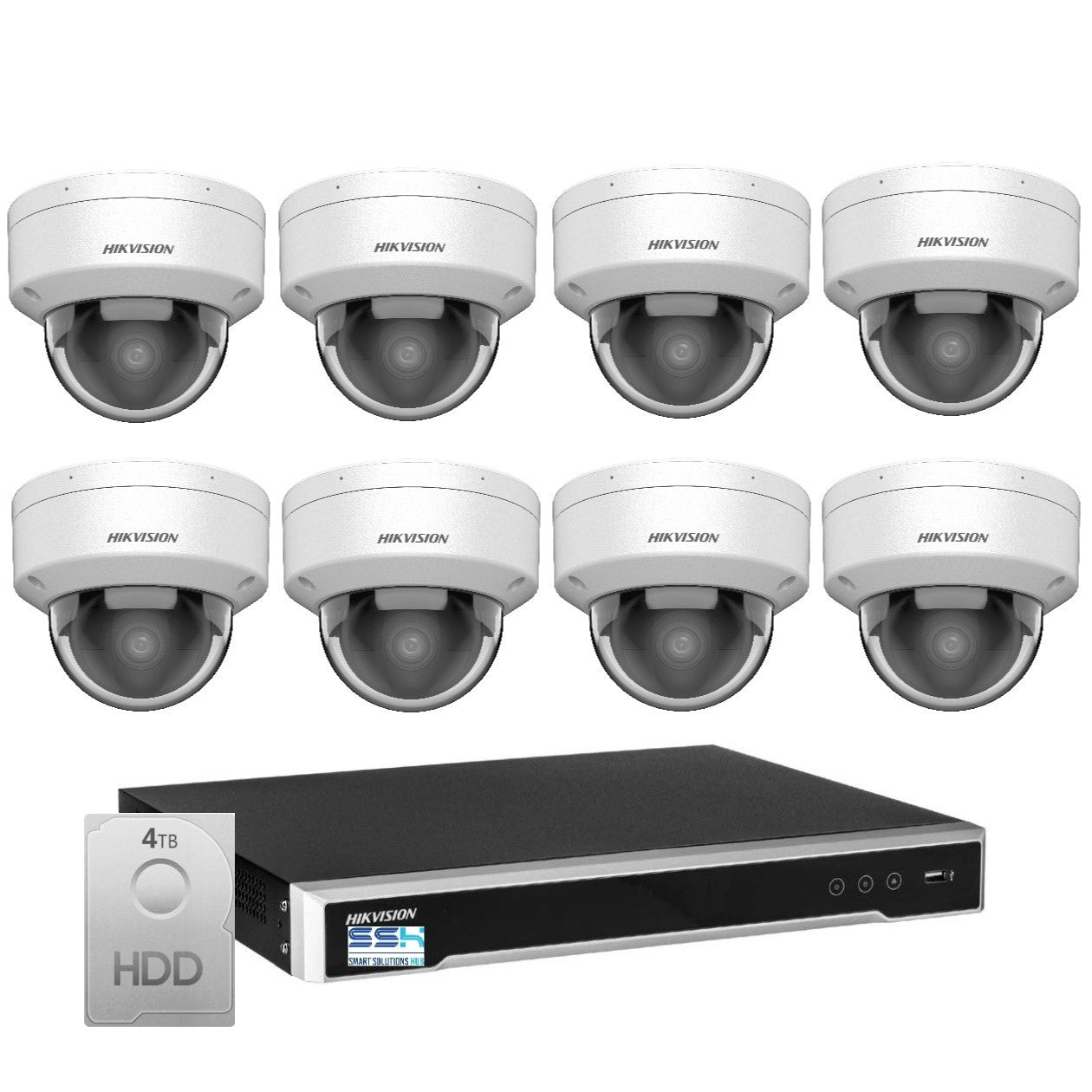 Hikvision 6MP AcuSense 8CH CCTV kit 8 Network Dome Camera+8CH NVR
