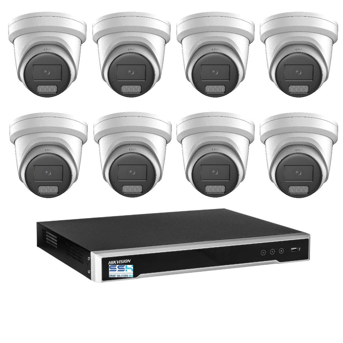 Hikvision 8MP 4K AcuSense 8CH CCTV kit 8 Network Turret Camera+16CH NVR