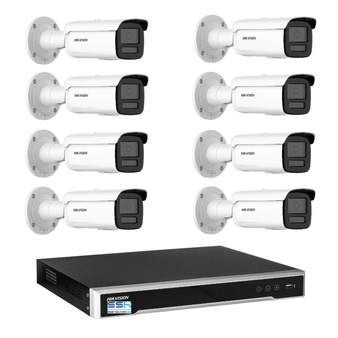 Hikvision 6MP AcuSense 16CH CCTV kit 8 Network Bullet Camera+16CH NVR