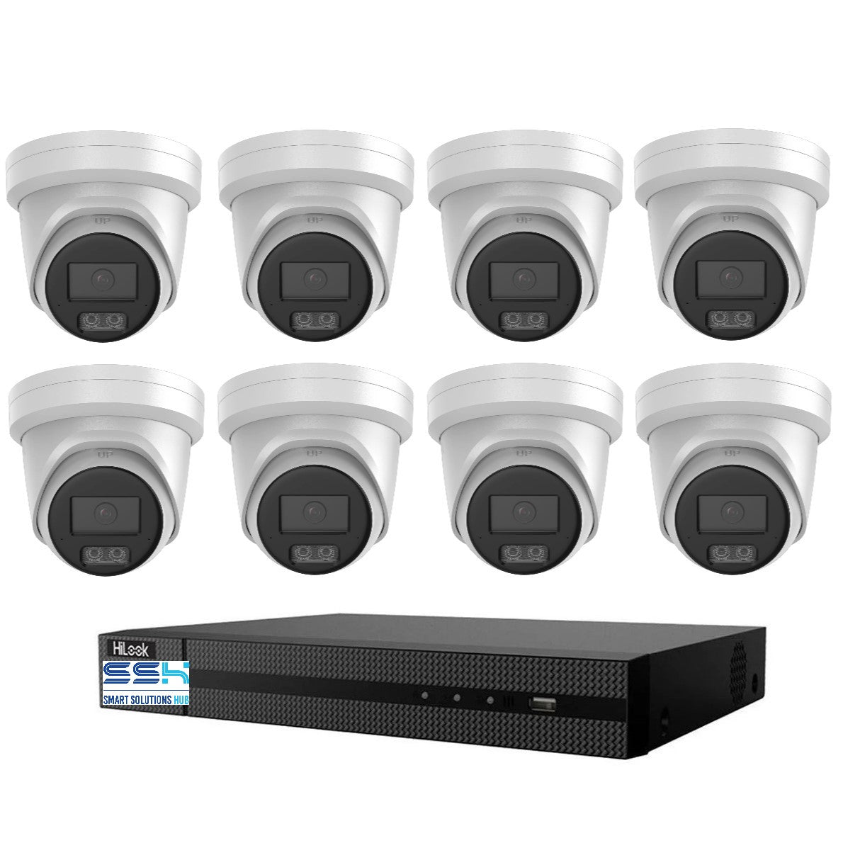HiLook Hi Color Pro 8MP 4K 8CH CCTV Kit: 8 x IP Hi Color Camera + 8CH NVR
