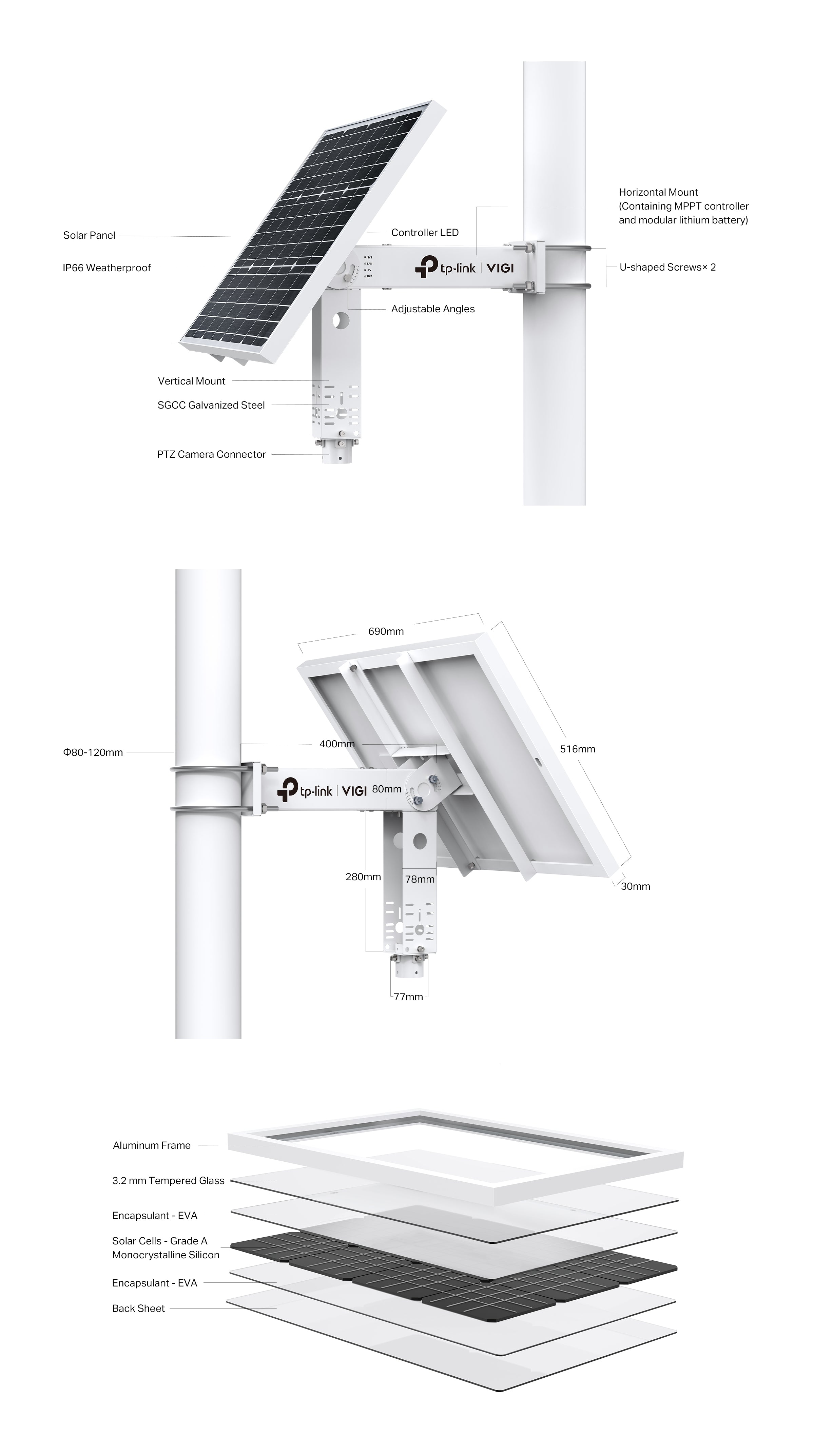 TP-Link VIGI SP6030 VIGI Intelligent Solar Power Supply System