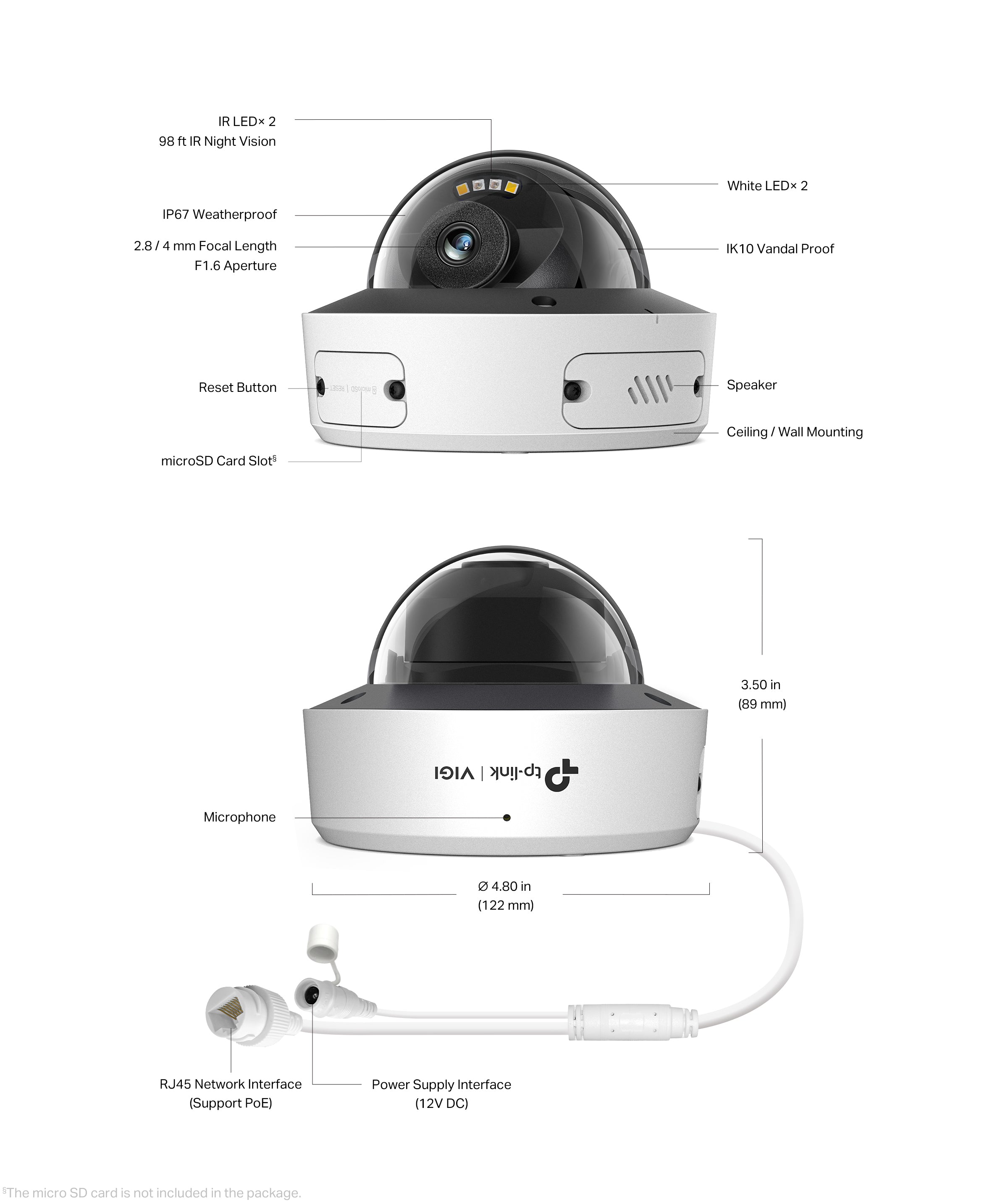 TP-Link VIGI InSight S285 8MP Outdoor Full-Color Bullet Network Camera