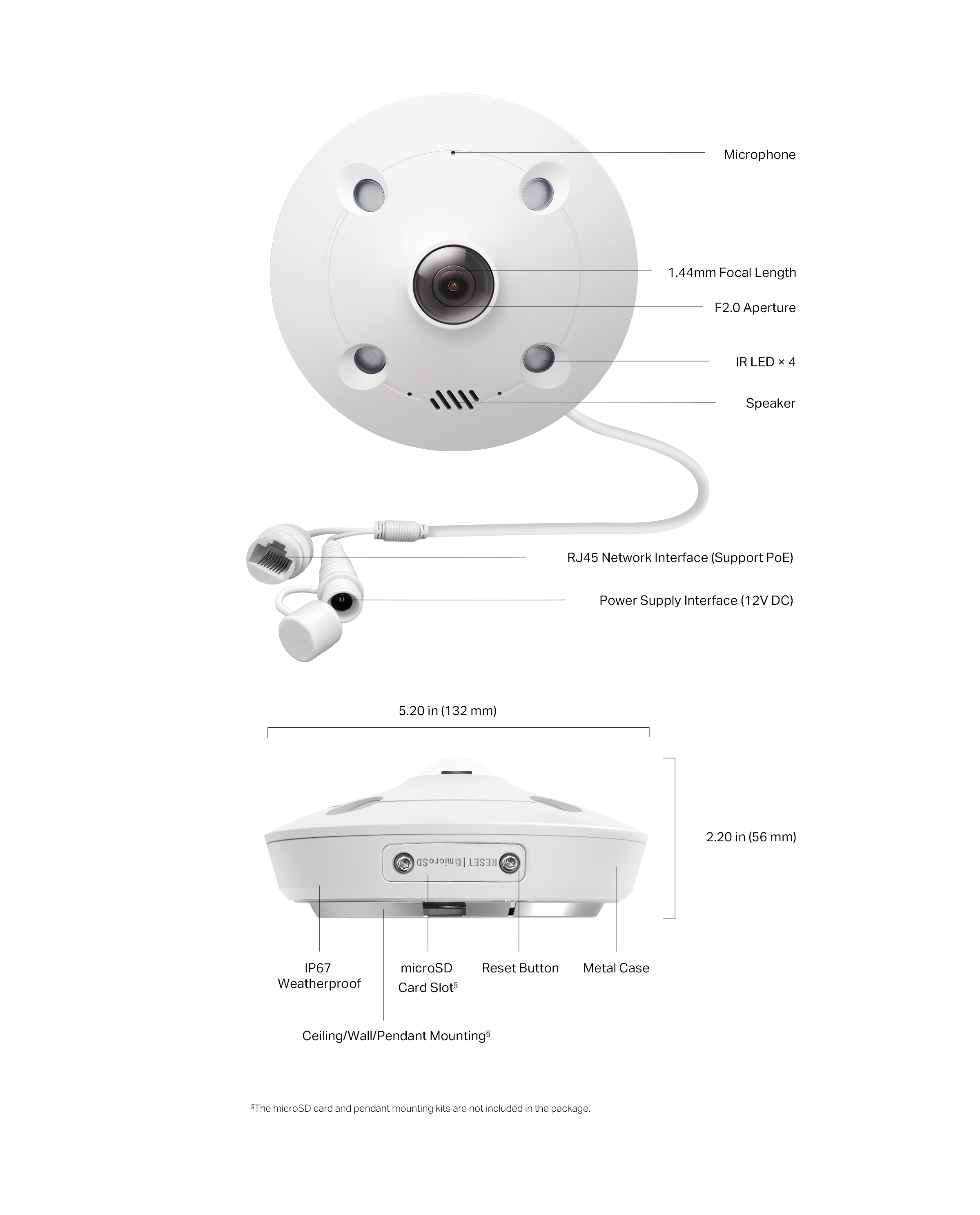 TP-Link VIGI InSight S655I 5MP IR Fisheye Network Camera