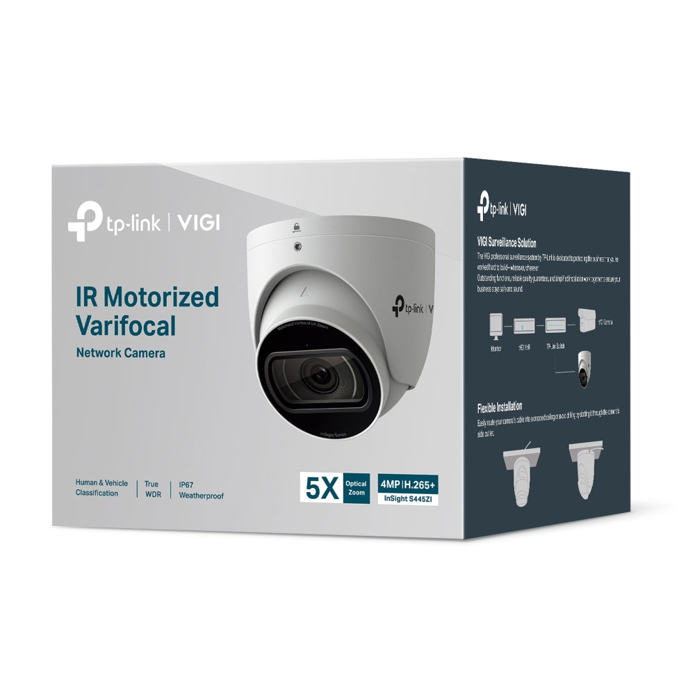 TP-Link VIGI InSight S445ZI 4MP IR Motorised Varifocal Turret Network Camera - Civic Electronic
