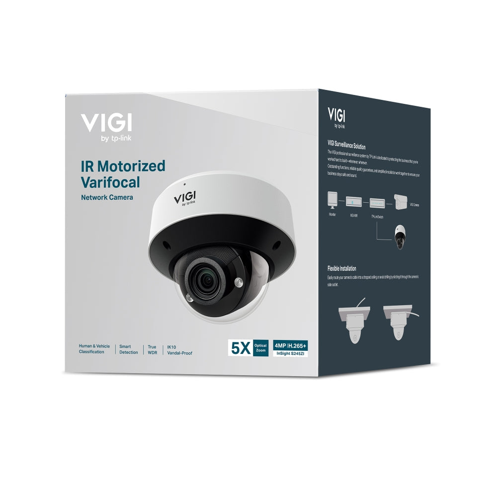 TP-Link VIGI InSight S245ZI 4MP IR Motorised Varifocal Dome Network Camera - Civic Electronic