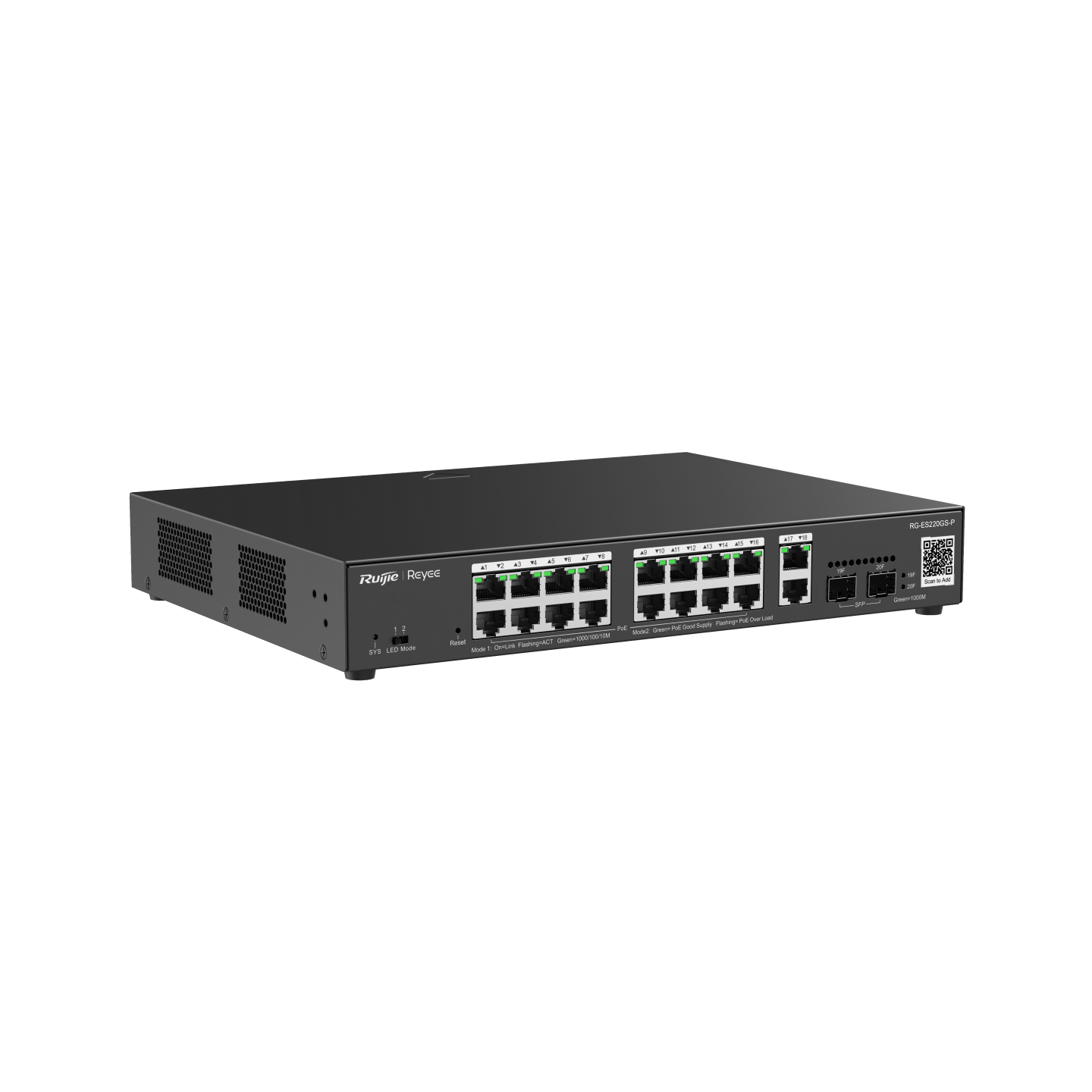 Ruijie Reyee RG-ES220GS-P 20-Port Gigabit Smart Cloud Managed PoE Switch - Civic Electronic