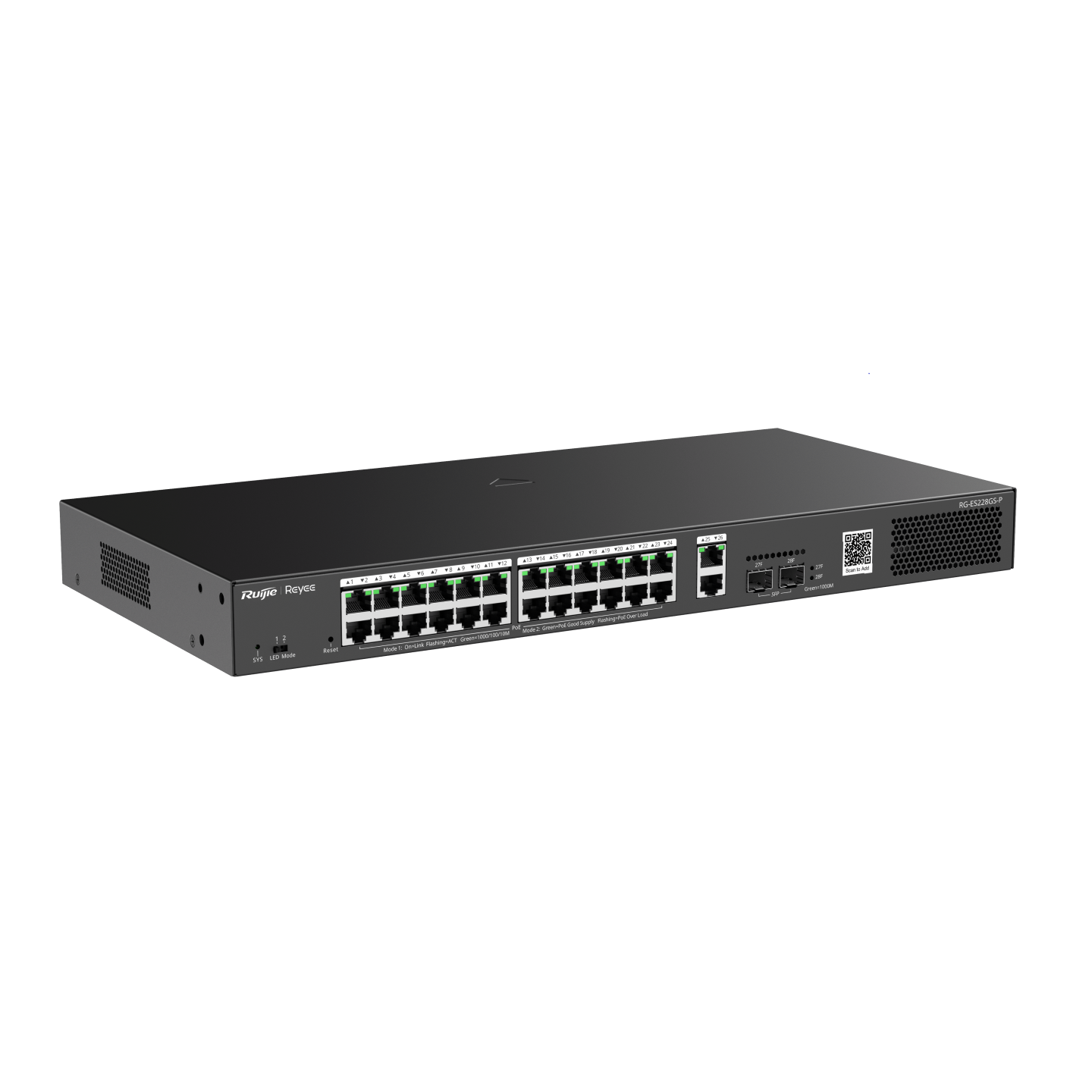 Ruijie Reyee RG-ES228GS-P 28-Port Gigabit Smart Cloud Managed PoE Switch - Civic Electronic