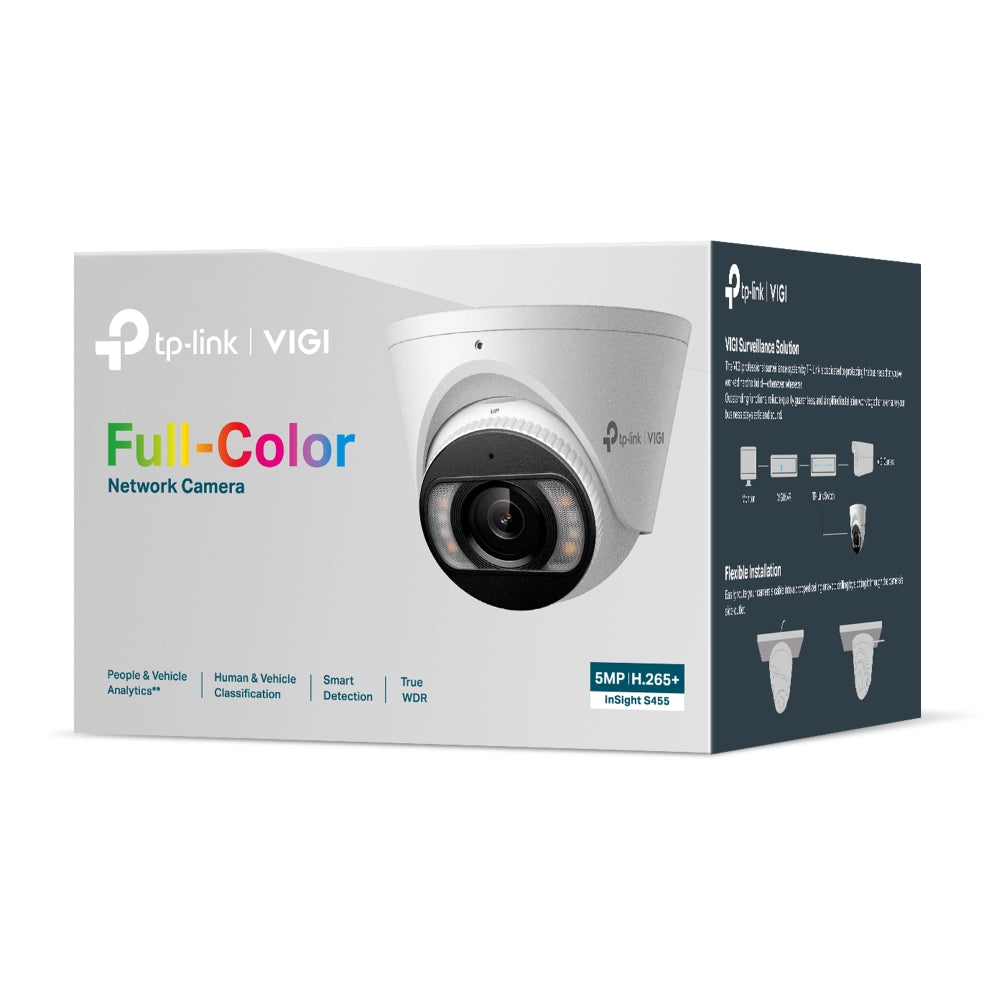 TP-Link VIGI InSight S455 5MP Full-Colour Turret Network Camera - Civic Electronic
