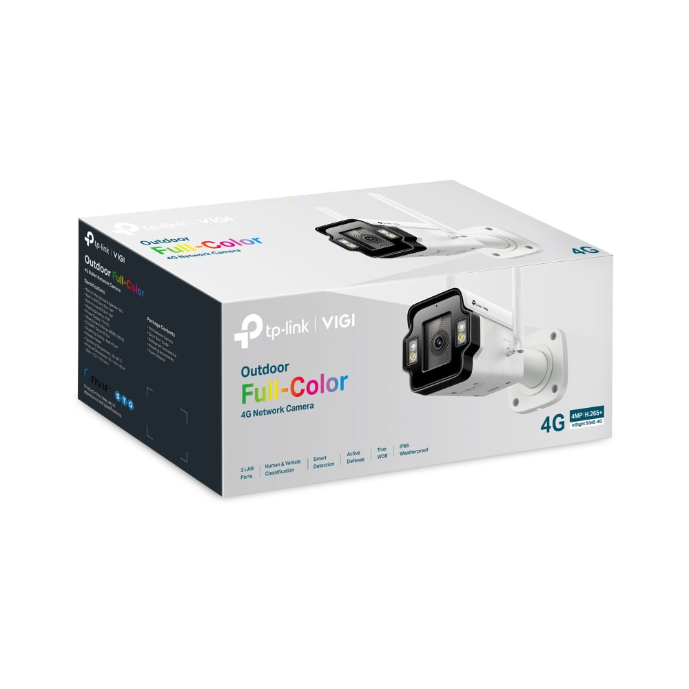 TP-Link VIGI InSight S345-4G 4MP Outdoor Full-Colour 4G Bullet Network Camera - Civic Electronic