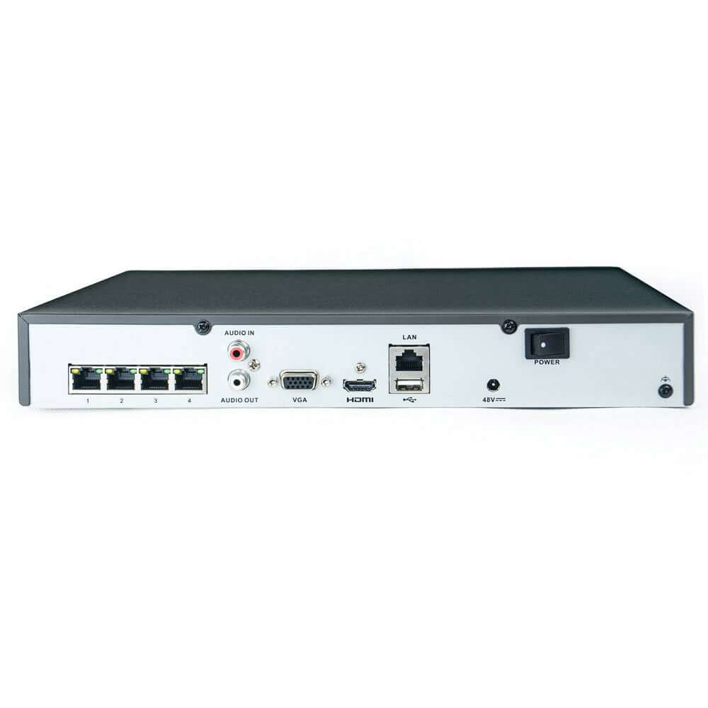 Hikvision HiLook 8MP 4K IntelliSense 4CH CCTV Kit: 4 x IP Turret Cameras + 4CH NVR - Civic Electronic