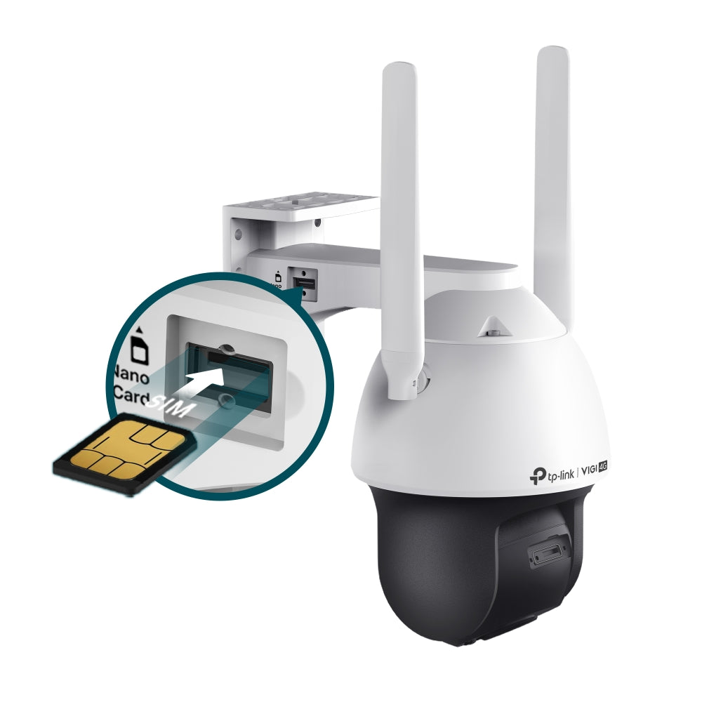 TP-Link VIGI 4MP Outdoor Full-Colour 4G Pan Tilt Network Camera - Civic Electronic