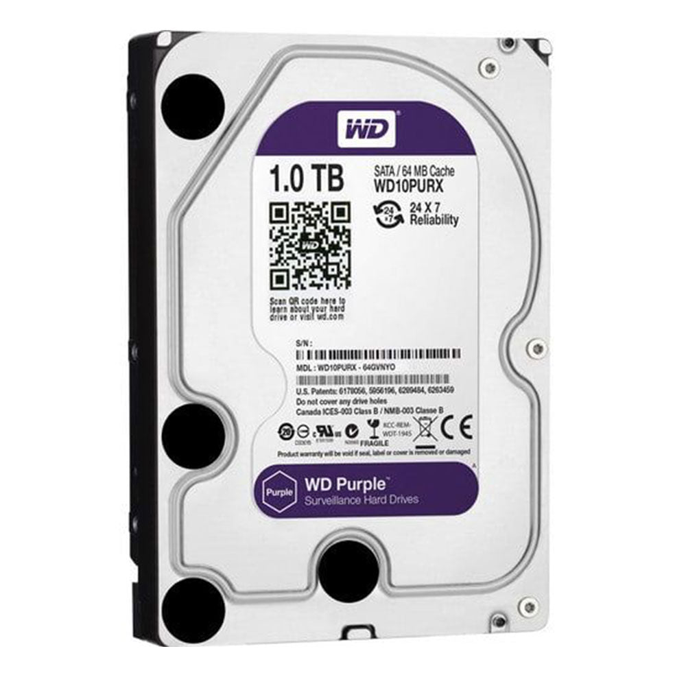 Western Digital WD Purple Surveillance/CCTV Hard Drive for DVR/NVR 1TB