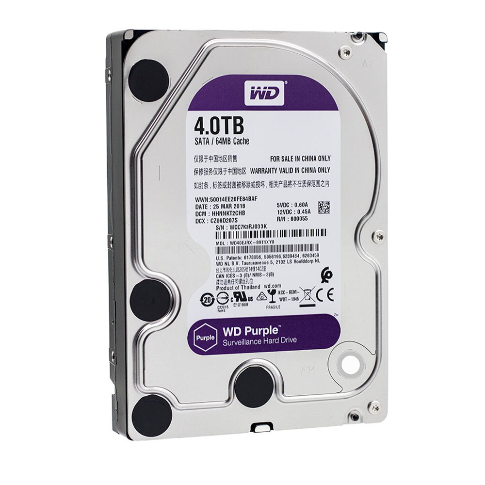 Western Digital WD Purple Surveillance/CCTV Hard Drive for DVR/NVR 4TB