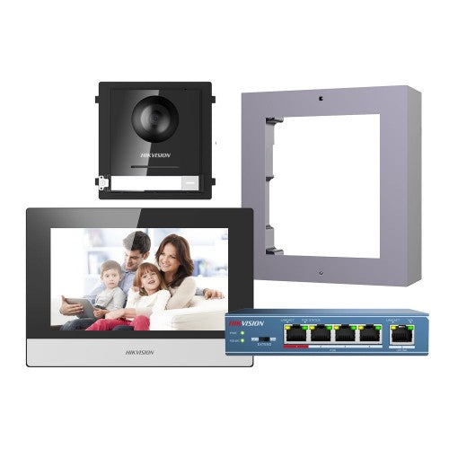 Hikvision 2nd Gen IP DS-KIS602(B) Video Intercom Kit with Surface Mount
