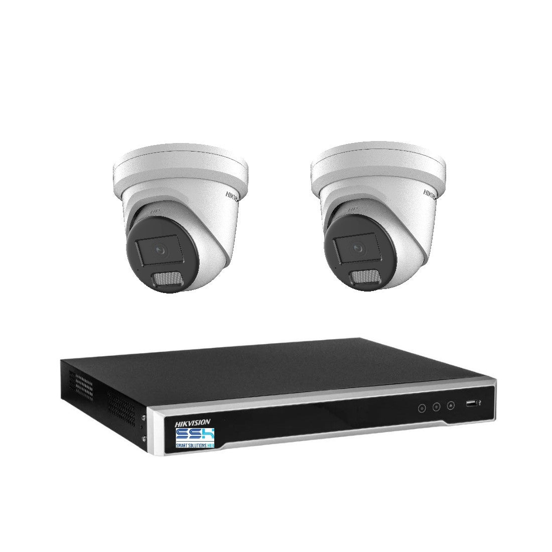 Hikvision 6MP AcuSense 4CH CCTV kit 2 Network Turret Camera+4CH NVR