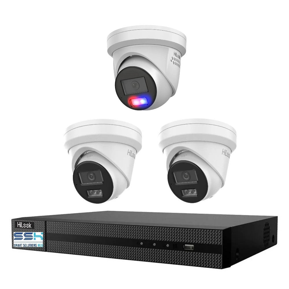 Hikvision Hilook 6MP 1 x T269, 2 x T361 4 Camera Kit - All in one Camera Active Colour Deterrence