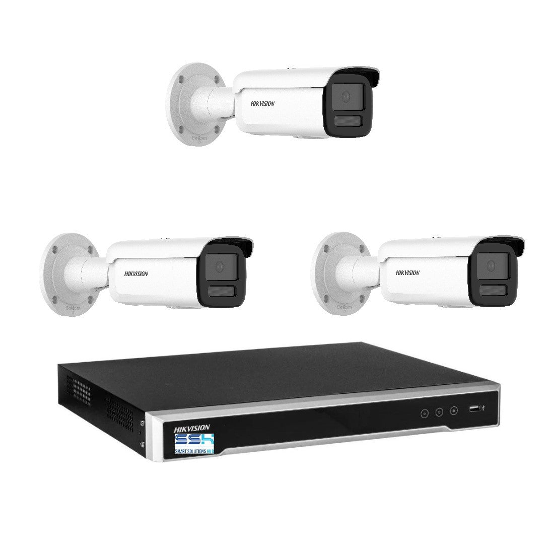 Hikvision 6MP AcuSense 4CH CCTV kit 3 Network Bullet Camera+4CH NVR