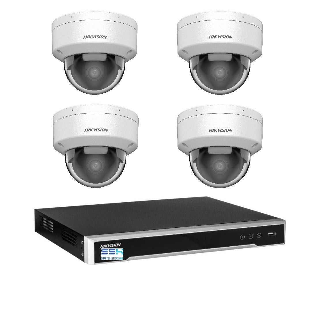 Hikvision 6MP AcuSense 8CH CCTV kit 4 Network Dome Camera+8CH NVR