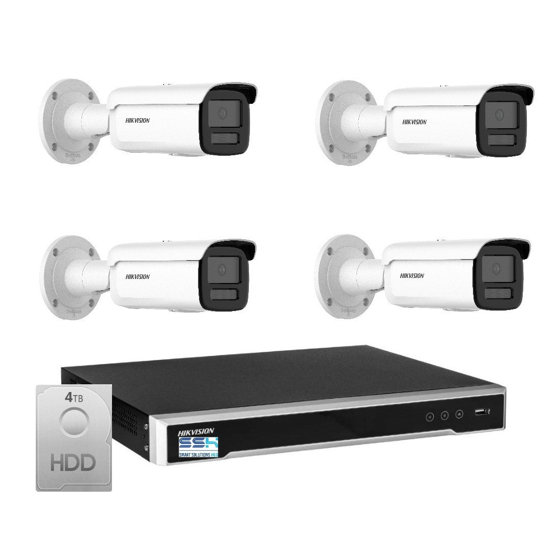 Hikvision 6MP AcuSense 8CH CCTV kit 4 Network Bullet Camera+8CH NVR