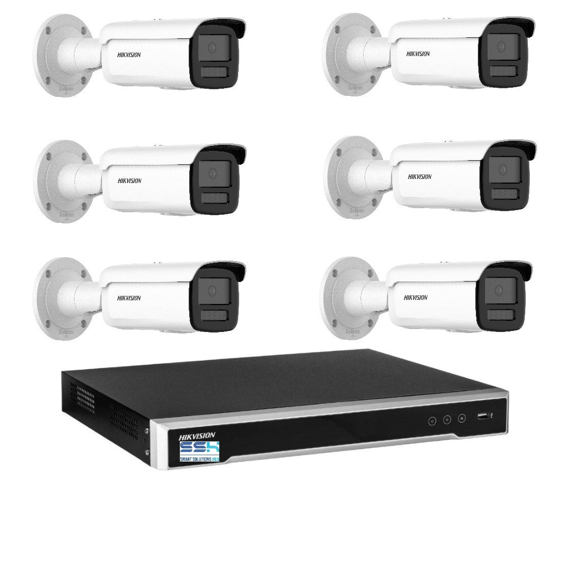 Hikvision 6MP AcuSense 8CH CCTV kit 6 Network Bullet Camera+8CH NVR