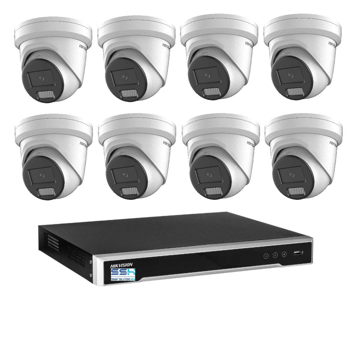 Hikvision 6MP AcuSense 16CH CCTV kit 8 Network Turret Camera+16CH NVR