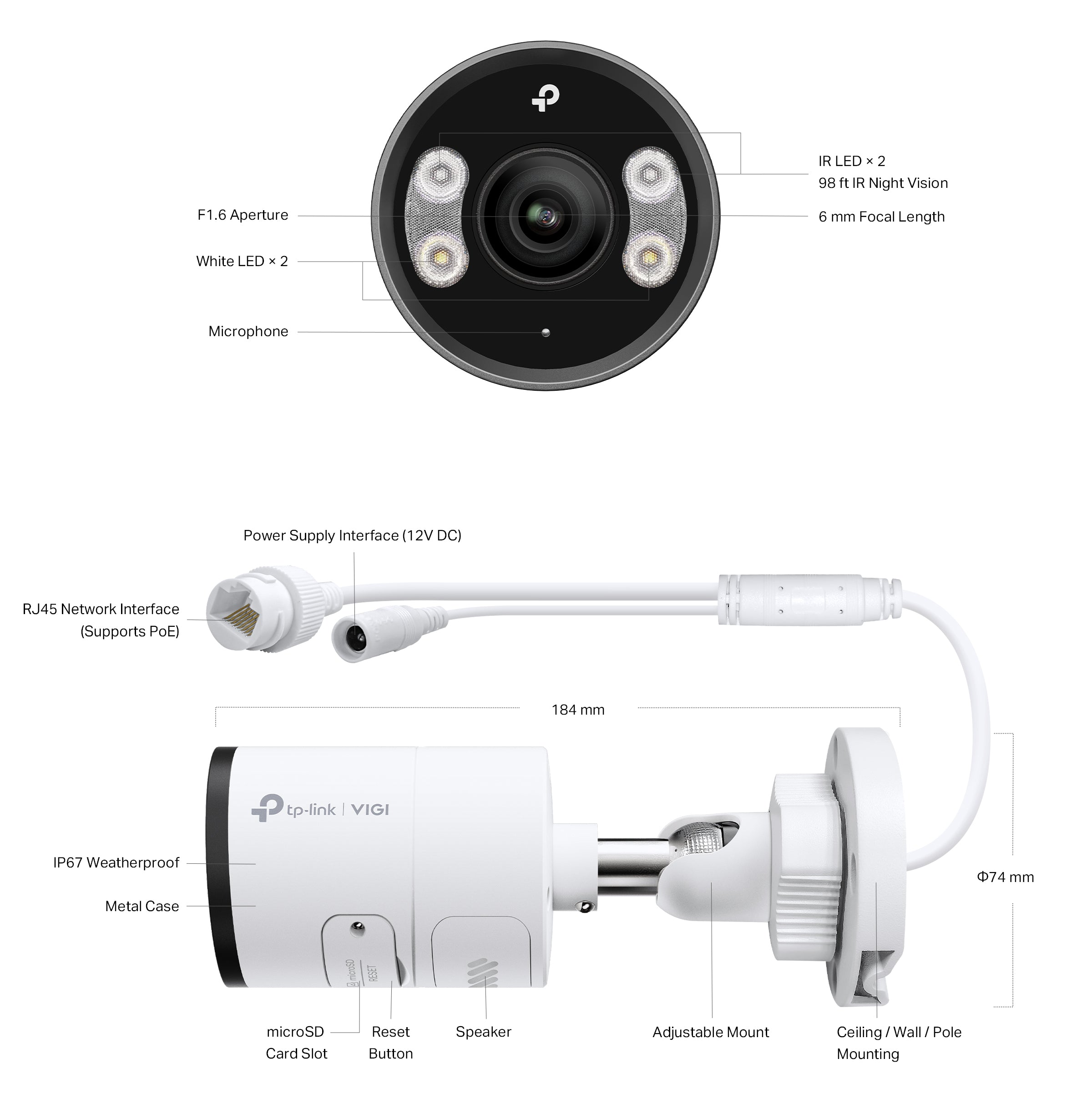 TP-Link VIGI InSight S355 5MP Outdoor Full-Colour Bullet Network Camera