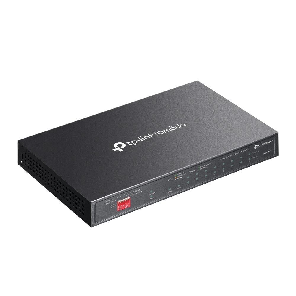 TP-Link Omada DS110GMP 10-Port Gigabit Desktop Switch with 8-Port PoE+ - Civic Electronic