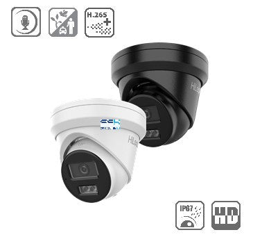 Hikvision HiLook 8MP 4K IPC-T381H-MU  IntelliSense Turret IP Camera with Built in Mic white