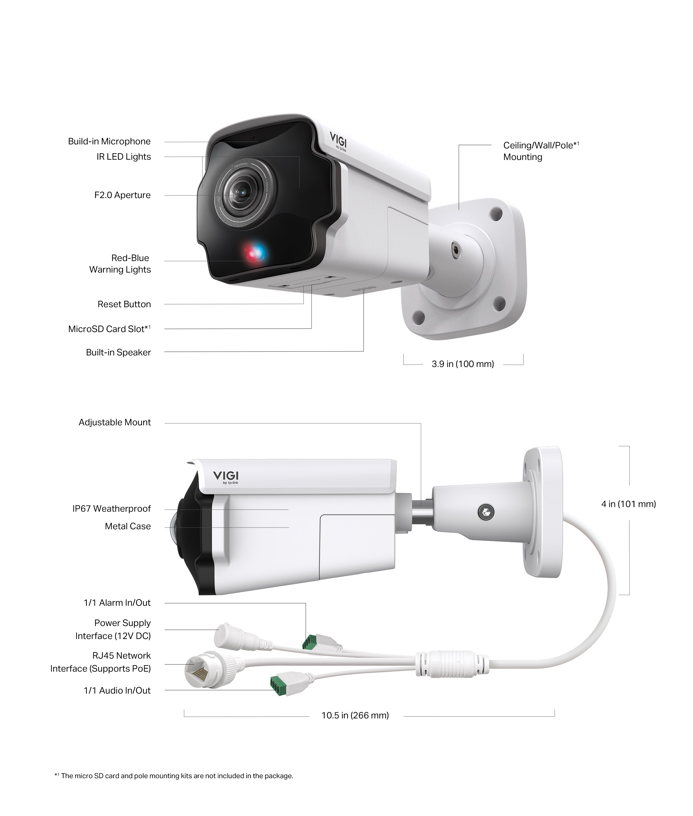 TP-Link VIGI InSight S385PI 8MP Outdoor IR Panoramic Bullet Network Camera