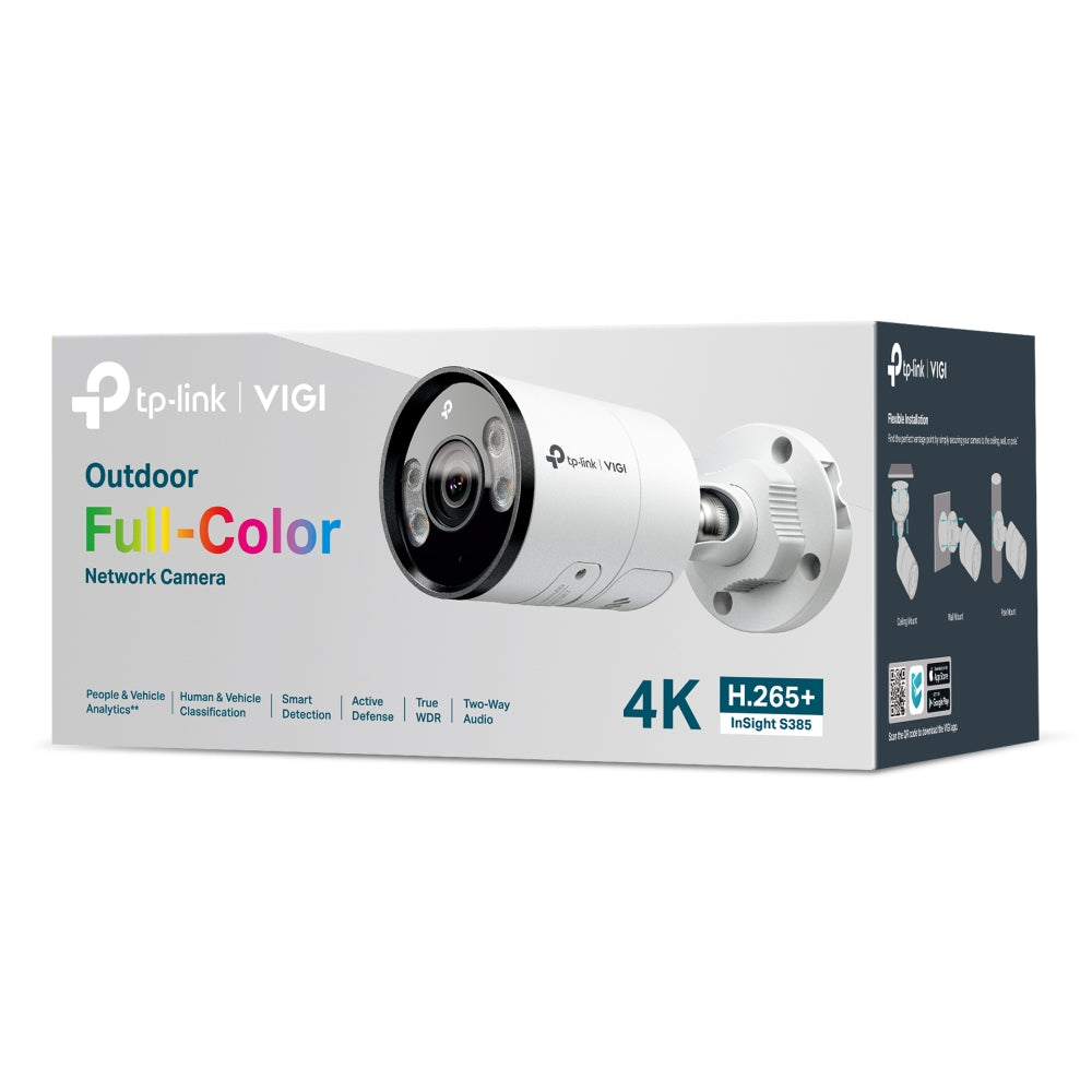 TP-Link VIGI InSight S385 8MP Outdoor Full-Color Bullet Network Camera - Civic Electronic