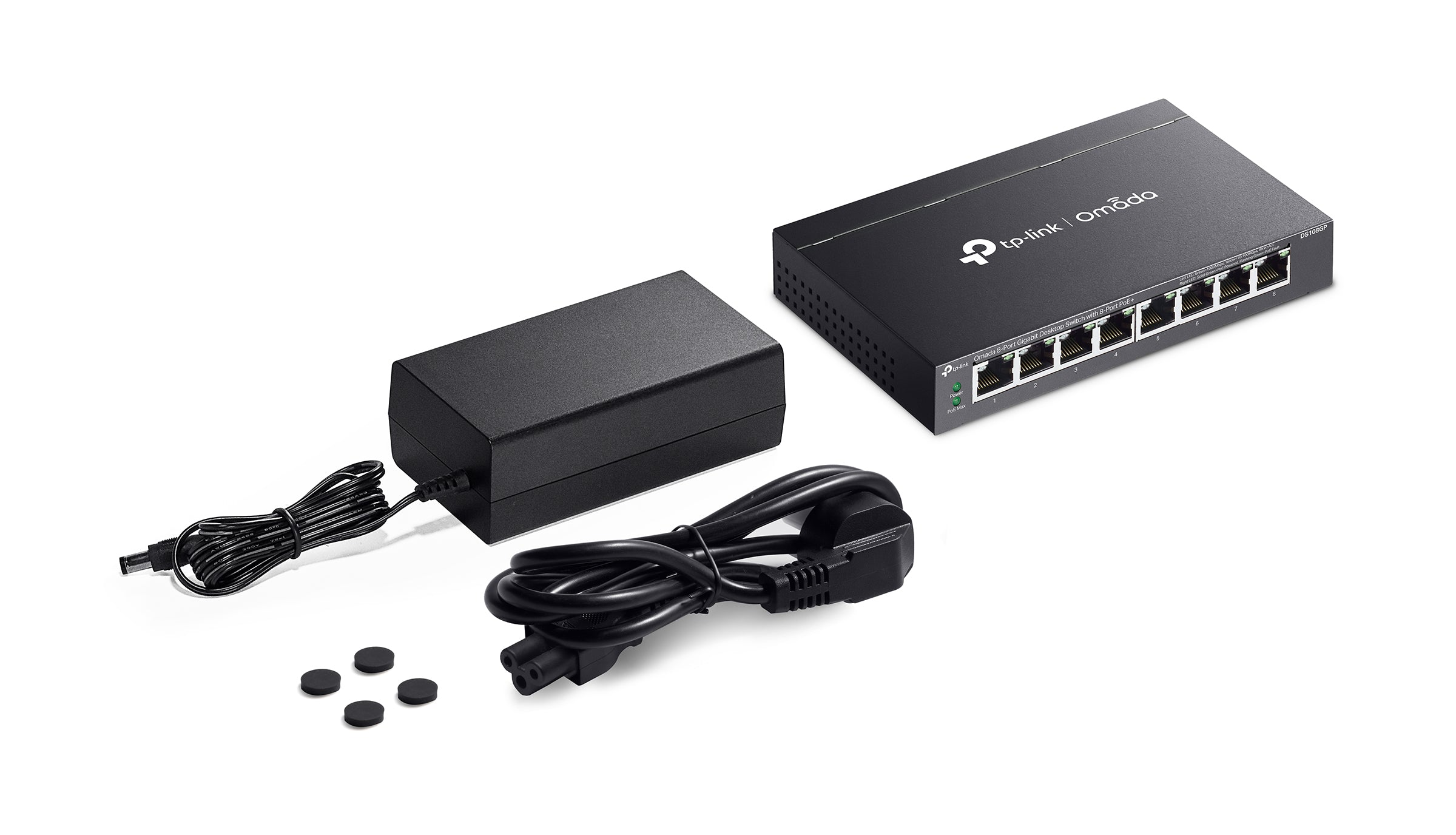 TP-Link Omada DS108GP 8-Port Gigabit Desktop Switch with 8-Port PoE