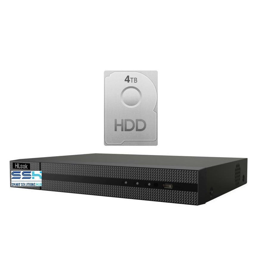 Hikvision HiLook NVR-108MH-C/8P D series 8CH PoE 4K NVR + 4TB HDD