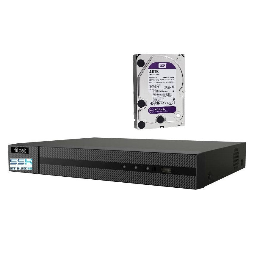 Hikvision HiLook NVR-108MH-C/8P D series 8CH PoE 4K NVR + 4TB HDD