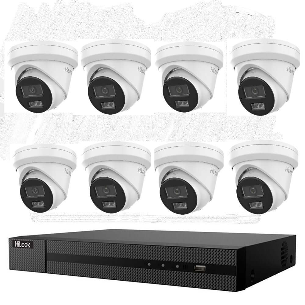 Hikvision HiLook 6MP IntelliSense 8CH CCTV Kit: 8 x IP Turret Cameras + 8CH NVR+6TB HDD - Civic Electronic